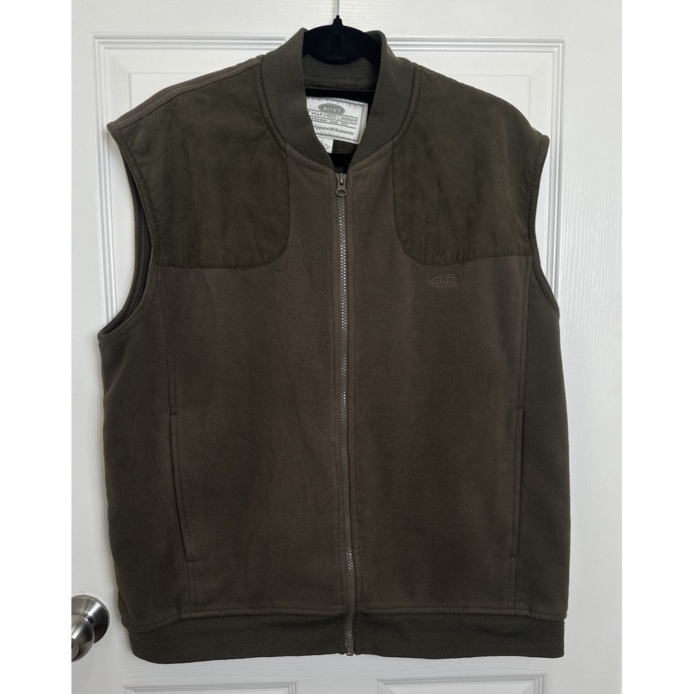 Boyt Harness Company‎ Men's Large Olive Green Fleece Hunting Vest Full Zip